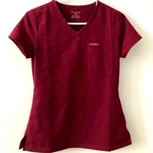 Jaanuu burgundy scrub top